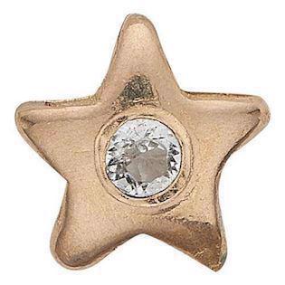 Christina forgyldt sølv Topaz Star Lille forgyldt stjerne med hvid topaz, model 603-G5 købes hos Guldsmykket.dk her
